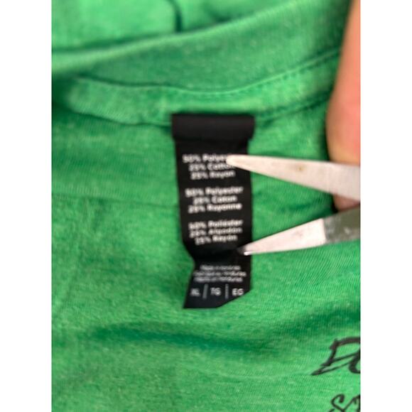 Men's Perfect Tri District Made Bull’s Eye Screen Printing T-shirt XL Green - Picture 10 of 13